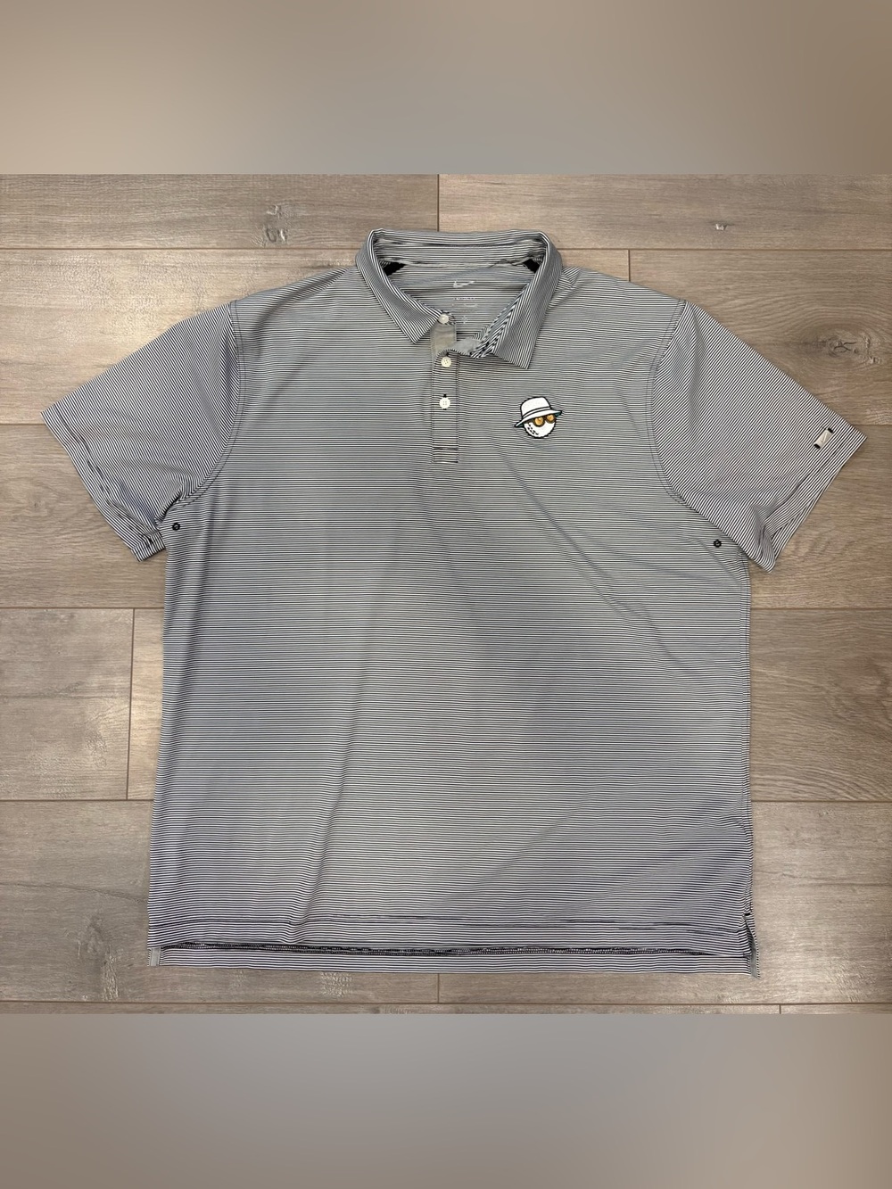 Malbon Golf x Nike Striped Polo Shirt Men’s XL Dri-FIT